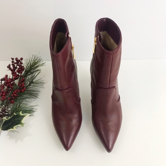 Michael Kors Maroon Heeled Booties✨Brand New! - Picture 4 of 8